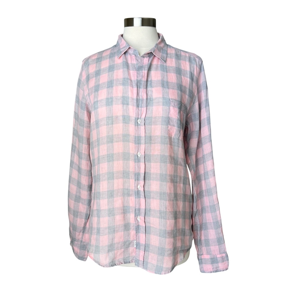 Frank & Eileen Pink and Gray Plaid Button-Down Shirt